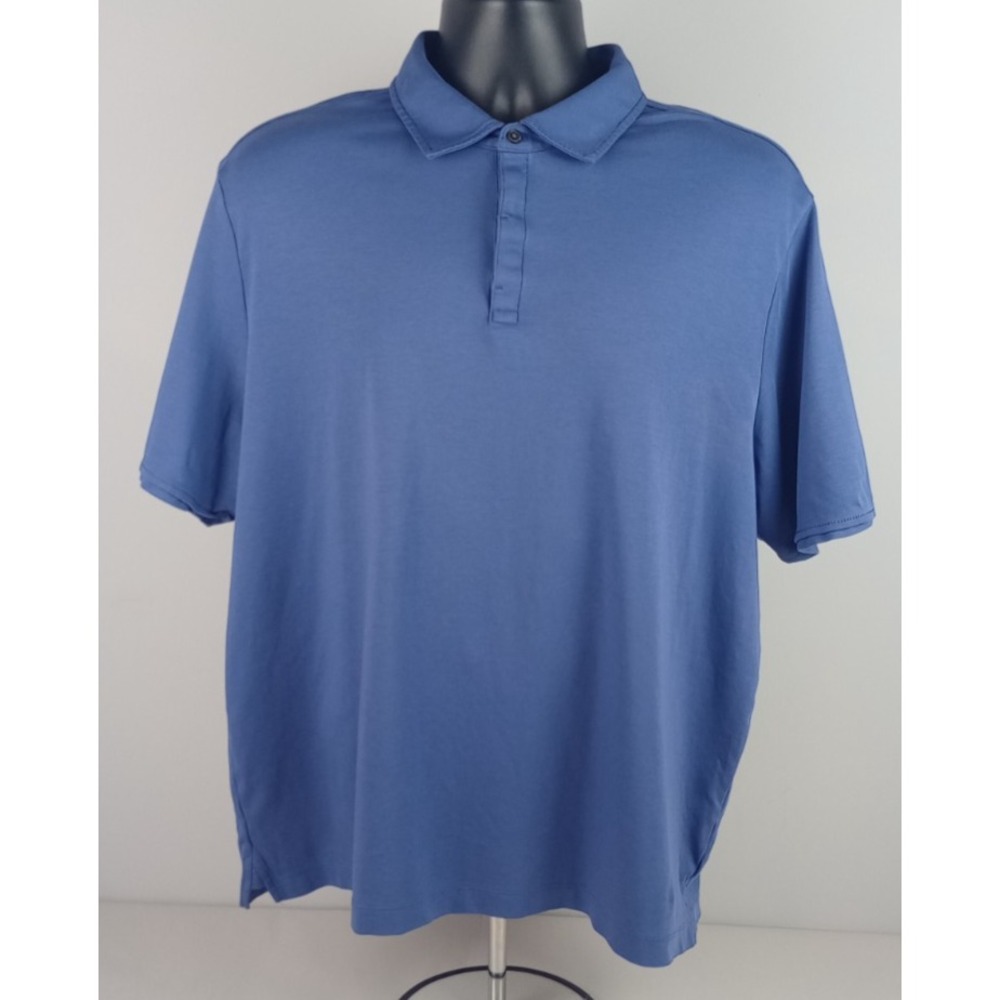 Joseph‎ Abboud Liquid Soft Men's 2XL Light Blue Short Sleeve Polo Shirt
